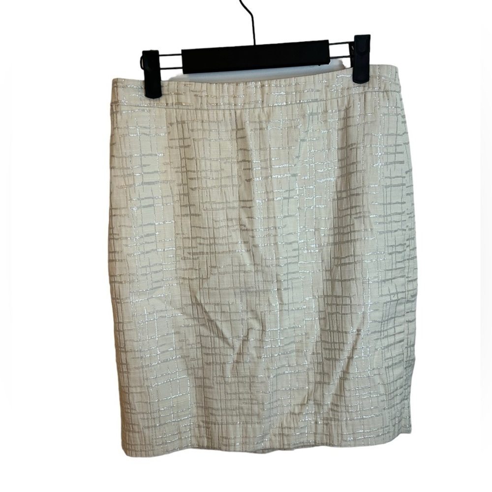 LOFT METALLIC PENCIL SKIRT